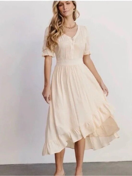 Baltic Born Dresses & Skirts - Baltic Born Hannah Boho Cottagecore Ruffle Feminine Flowy Midi Dress size XL